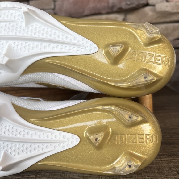 Adidas Adizero Electric White Gold Football Cleats IE4381 Mens